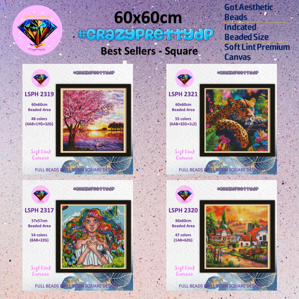 Алмазная живопись crazyprettydp лучший DP 60x60 см минимальная деталь Хрустальный декор