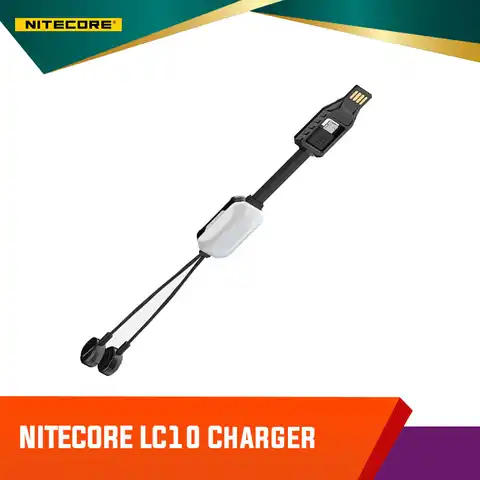 Портативное магнитное наружное USB-зарядное устройство Nitecore LC10 и внешний аккумулятор, совместимое с цилиндрической перезаряжаемой батареей...