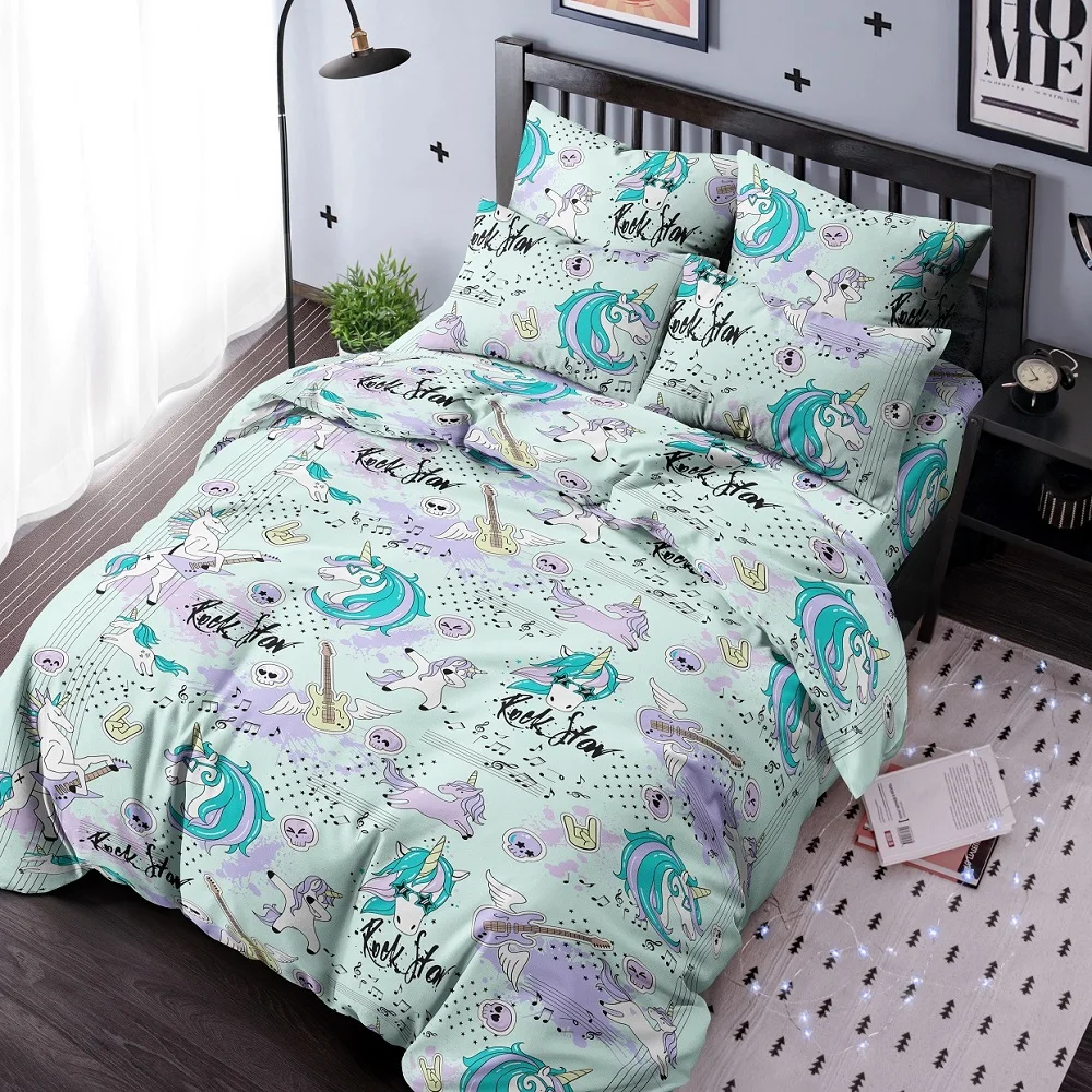 Постельное белье детское Ночь Нежна Единорог бязь 100% хлопок | Дом и сад