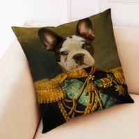 pillowcase custom personalized customization pet portrait prints on pillow cover polyester cushion covers printing home decor
