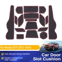 car door groove mats for honda cr v crv 2015 2016 mk4 facelift 2 0 2 4 slot hole anti dirty gate slot cup pads car accessories