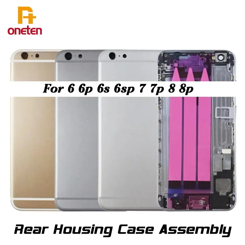 

1pcs Rear Housing Assembly For iPhone 6 6S 7 8 Plus With Battery Back Cover+Middle Chassis Frame+SIM Tray+Side Key Parts