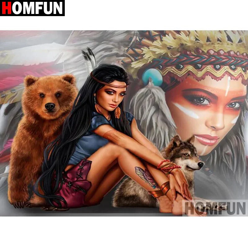 Алмазная живопись HOMFUN картина из квадратных/круглых страз 5D сделай сам вышивка