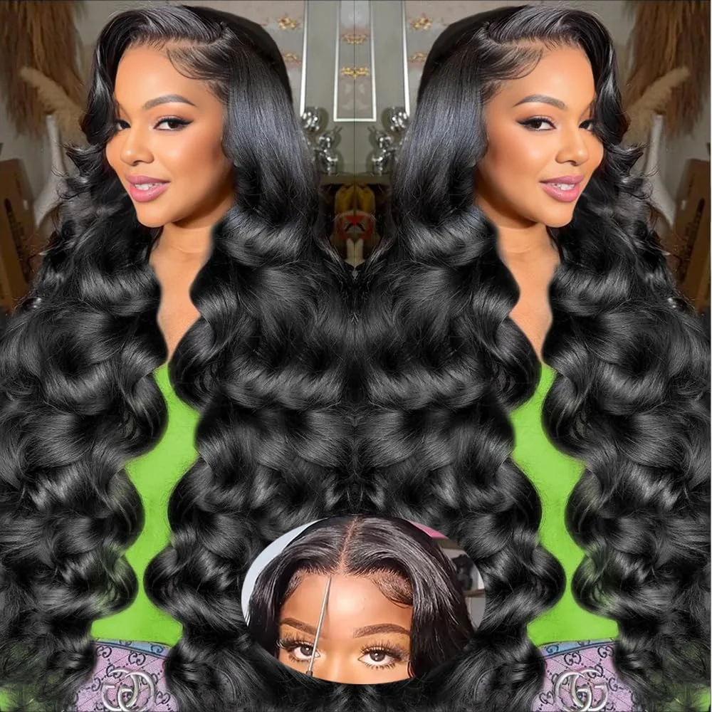 Фото Wear And Go Body Wave 100% парик из натуральных волос, предварительно выщипанные, готовые к ношению для женщин, предварительно вырезанные 13x6 Hd, парики с кружевной передней частью, распродажа №2
