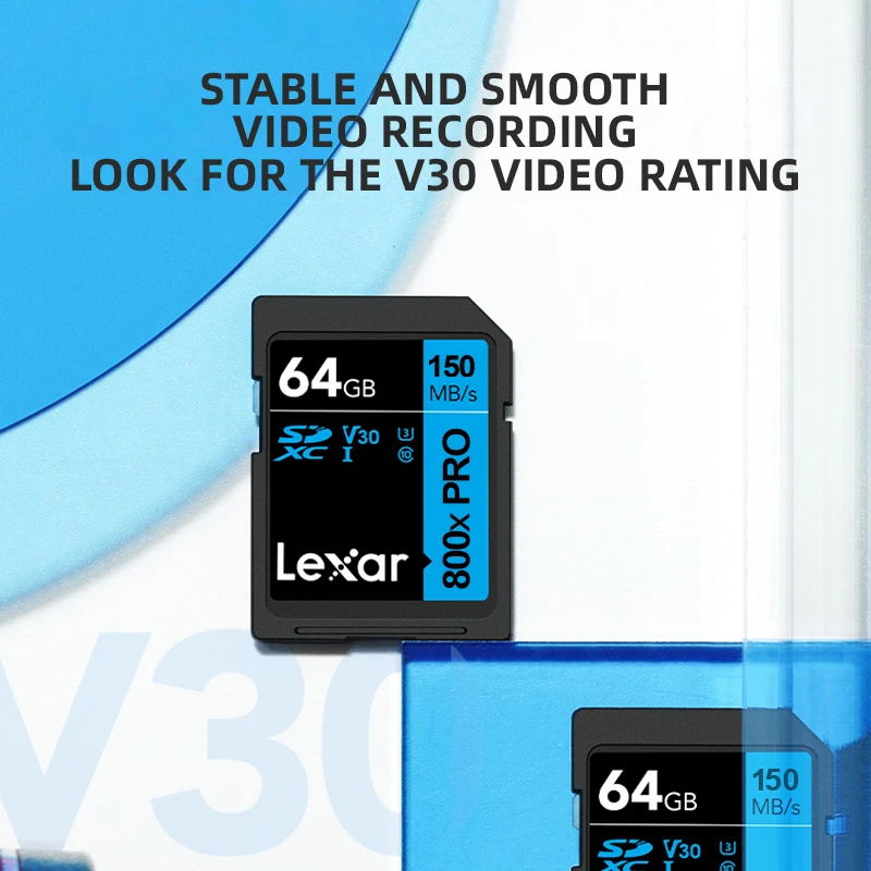 Фото SD-карта Lexar 800X PRO 32 ГБ/64 ГБ/128 ГБ/256 ГБ, 150 МБ/с, высокоскоростная карта памяти класса 10, 4K V30 для камер, зеркальных экшн-камер №4