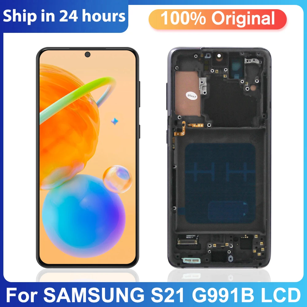 Super AMOLED для Samsung Galaxy S21 ЖК-дисплей с рамкой сенсорный экран дигитайзер Замена для Galaxy S21 5G дисплей