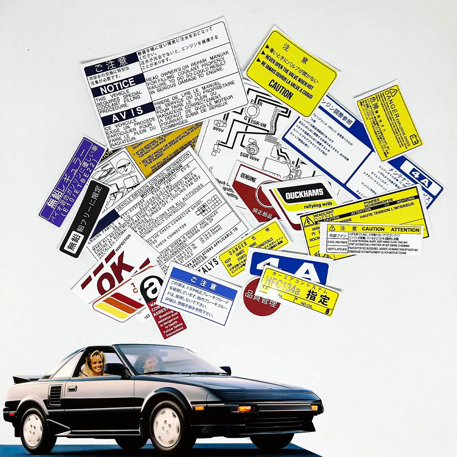 

Наклейки для автомобилей TOYOTA MR2 AW11 1984 - 1989