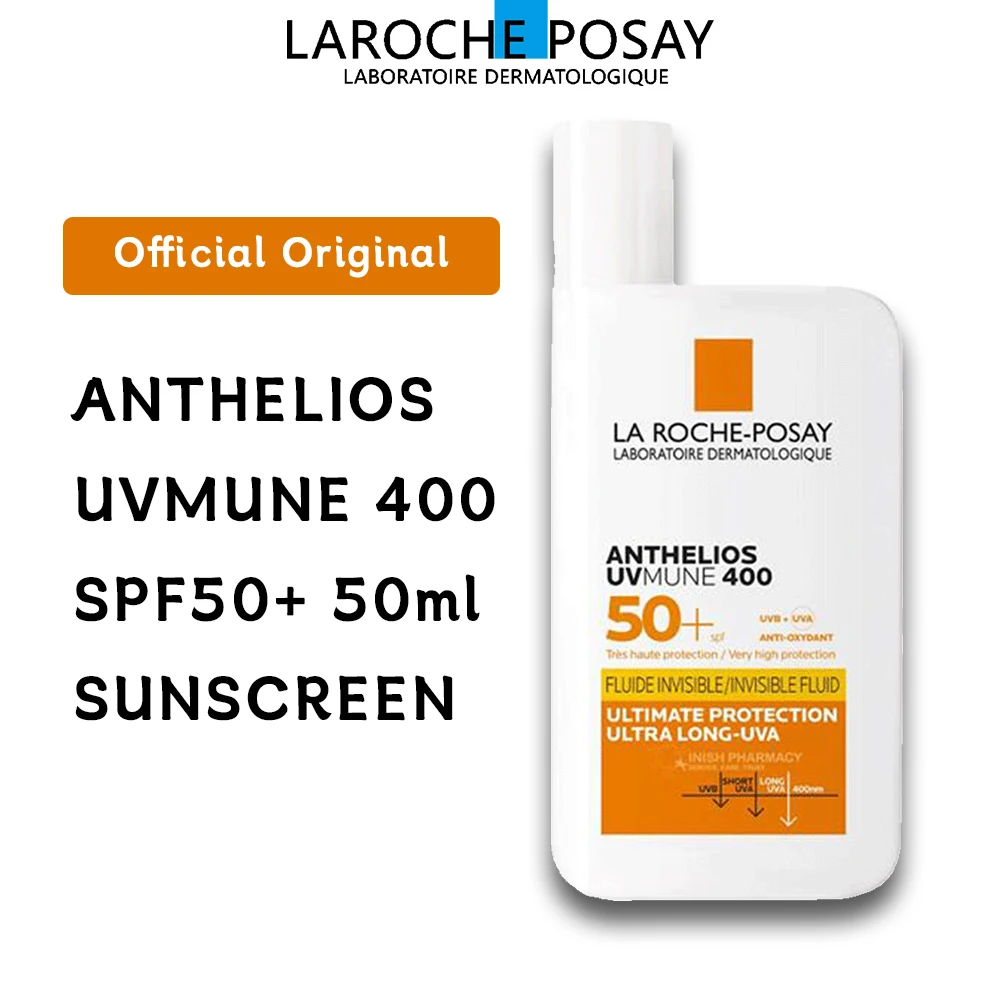 Невидимая жидкость La Roche Posay Anthelios SPF50 + солнцезащитный крем для лица 50 мл освежающий и нежирный водонепроницаемый и влагостойкий уход