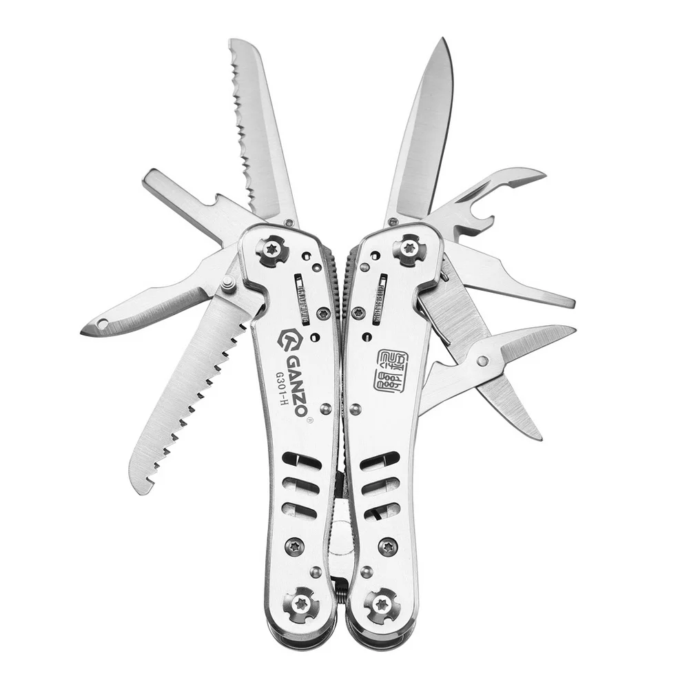 Multitool Ganzo g301h (chrome plated) tool for hike pliers | Hand Tool Sets
