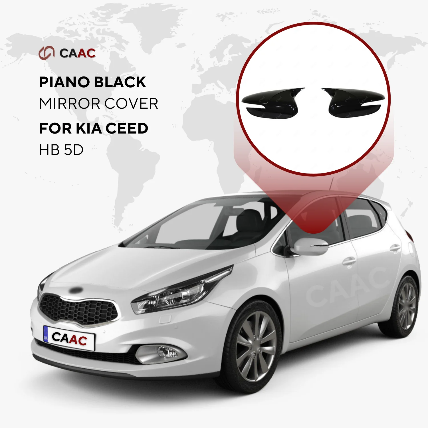 

Черная крышка бокового зеркала для Kia Ceed HB 5D 2012-2018, 2 шт., запасные части, модифицированный новый сезон, украшение, автомобильные аксессуары, ф...