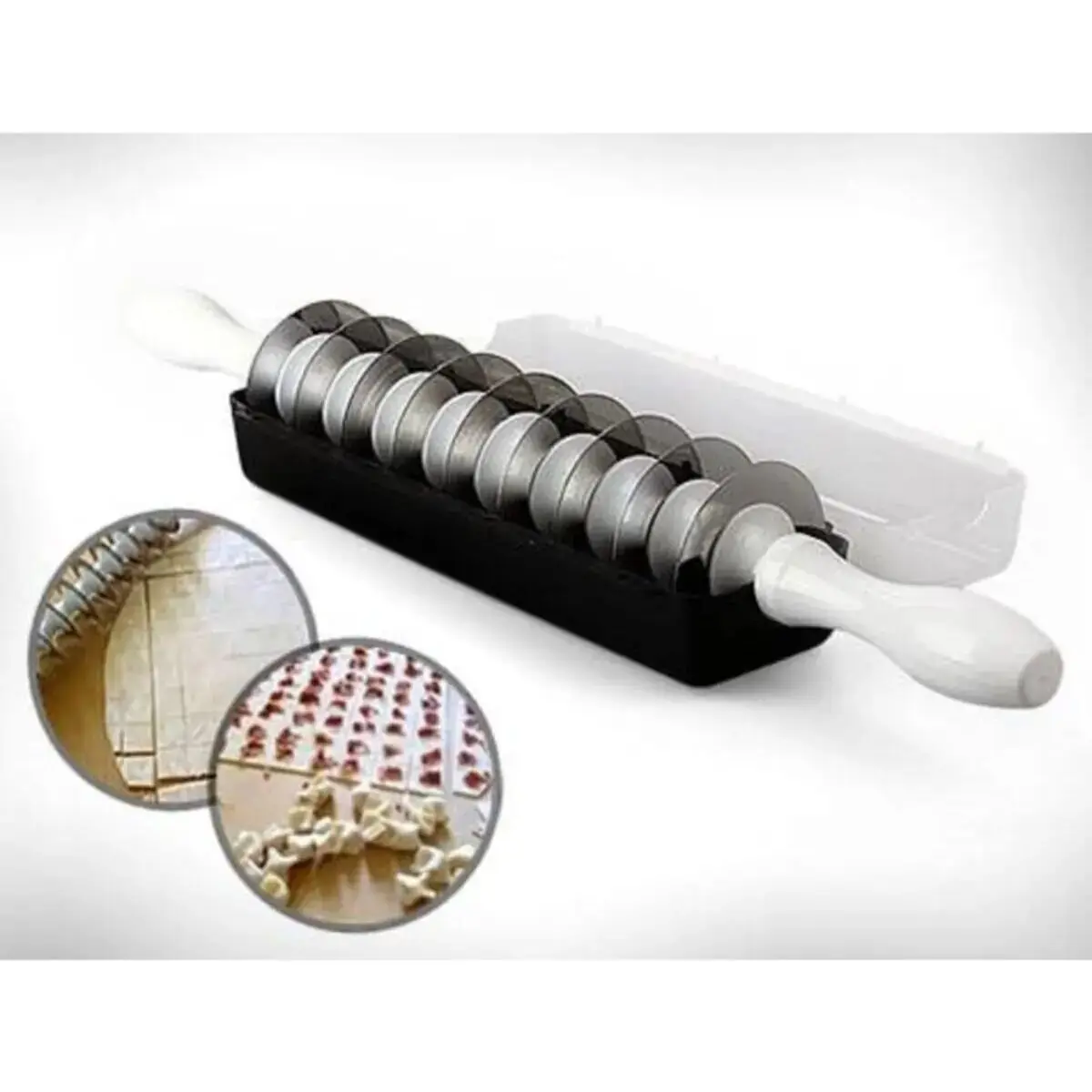 

Stainless Steel Knife Dumpling Cutting Roller With 9 Blades Stainless Steel Knife Kitchen Material Pasta Dough Cutter Turkish Dumpling Practical Roll