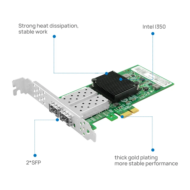 LR-LINK 9252PF -2SFP Gigabit Ethernet волоконно-оптический Lan адаптер PCI-Express x1 Двухпортовая