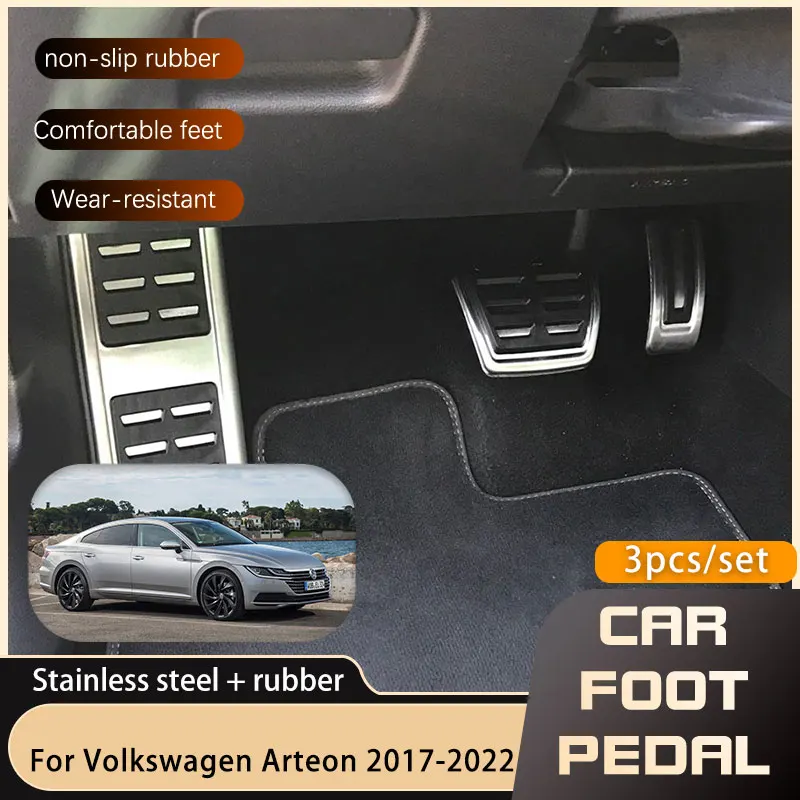 

Car Styling Pedals For Volkswagen VW Arteon CC 3H7 2017 2018 2019 2020 2021 2022 Fuel Brake Restfoot No Drilling Pedal Cover Pad