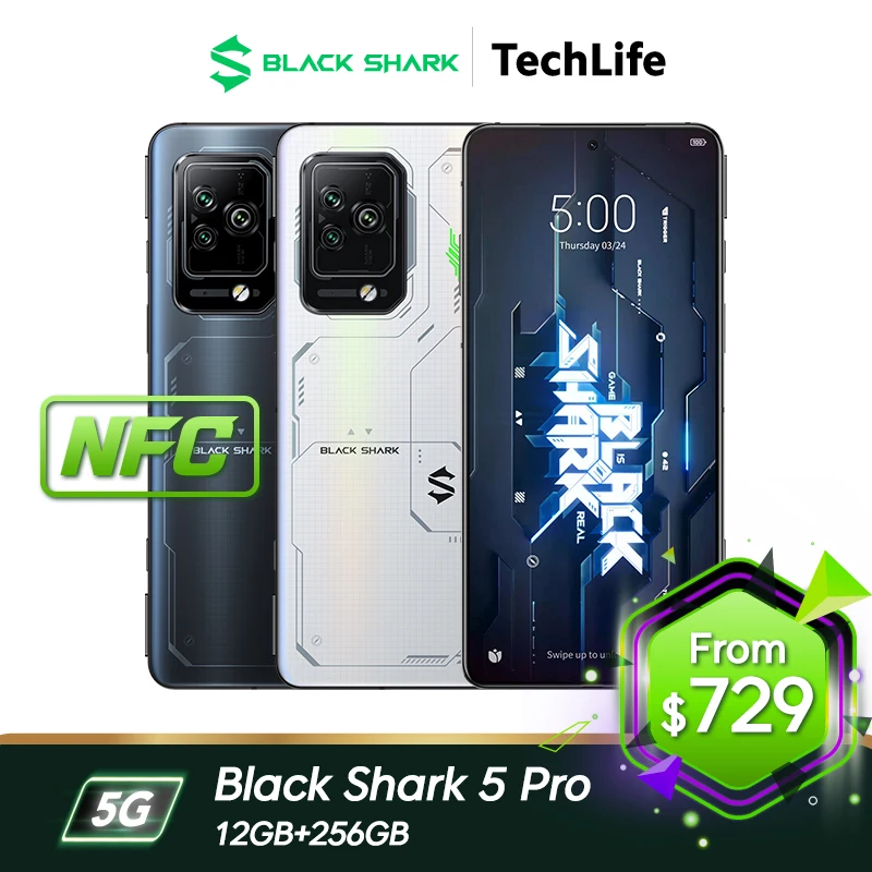 

[Телефон] Black Shark 5 PRO (NFC) Φ 12 Гб ROM 256 ГБ RAM - Snapdragon 8 Gen 1 | 144 Гц AMOLED игровой телефон | Бесплатная доставка