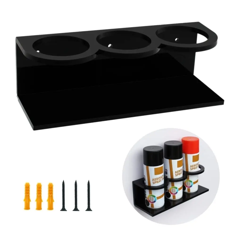 Spray Can Holder, Spray Bottle Holder Storage Rack All-Purpose Acrylic Hanger Wall Mount Bracket for Garage and Home Craft