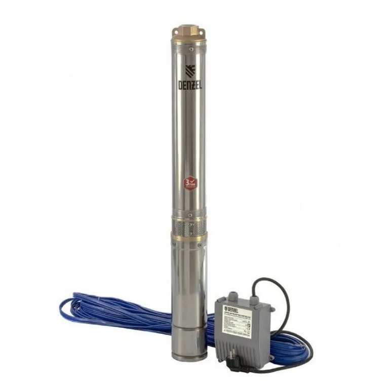 Насос скважинный центробежный диаметр 4&quot 1500 Вт 5700 л/ч напор 80м