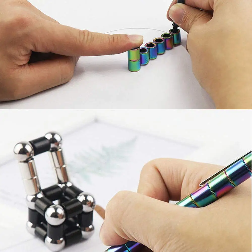 Magnetic Fidget Pen, Sculpture Building Toys, Relieving Stress Boredom ADHD Autism, Adult and Children Stress Relief Creative enlarge