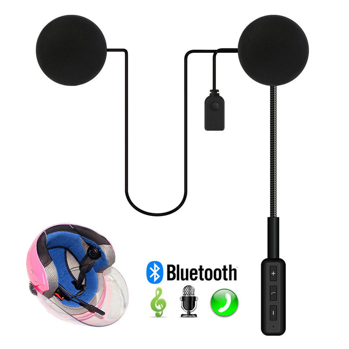 

Motorcycle Helmet Headset MH01 Bluetooth V5.0 Wireless Stereo Earphone Speaker Support Handsfree MP3 Microphone Voice Control
