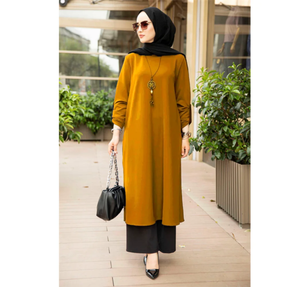 Магнолия 3 Шт. Набор Помощь Мубарак Мусульманин Абая Турция Хиджаб Платье Кафтан