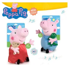 PEPPA PIG plush PEPPA & GEORGE sound 30CM PLAY BY PLAY PIG stuffed toy for kids