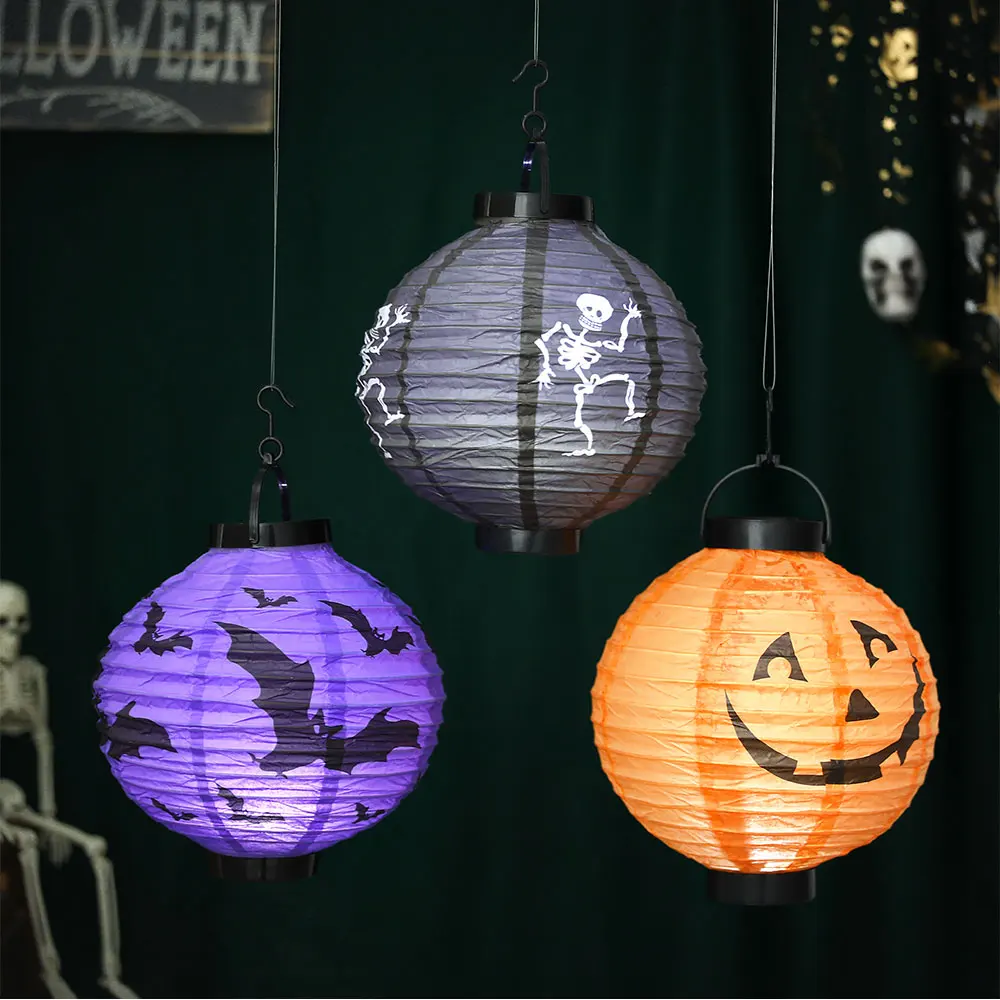 

Светодиодсветодиодный бумага для Хэллоуина, тыква, планер, паук, Хэллоуин, Декор, подарок, портативная лампа