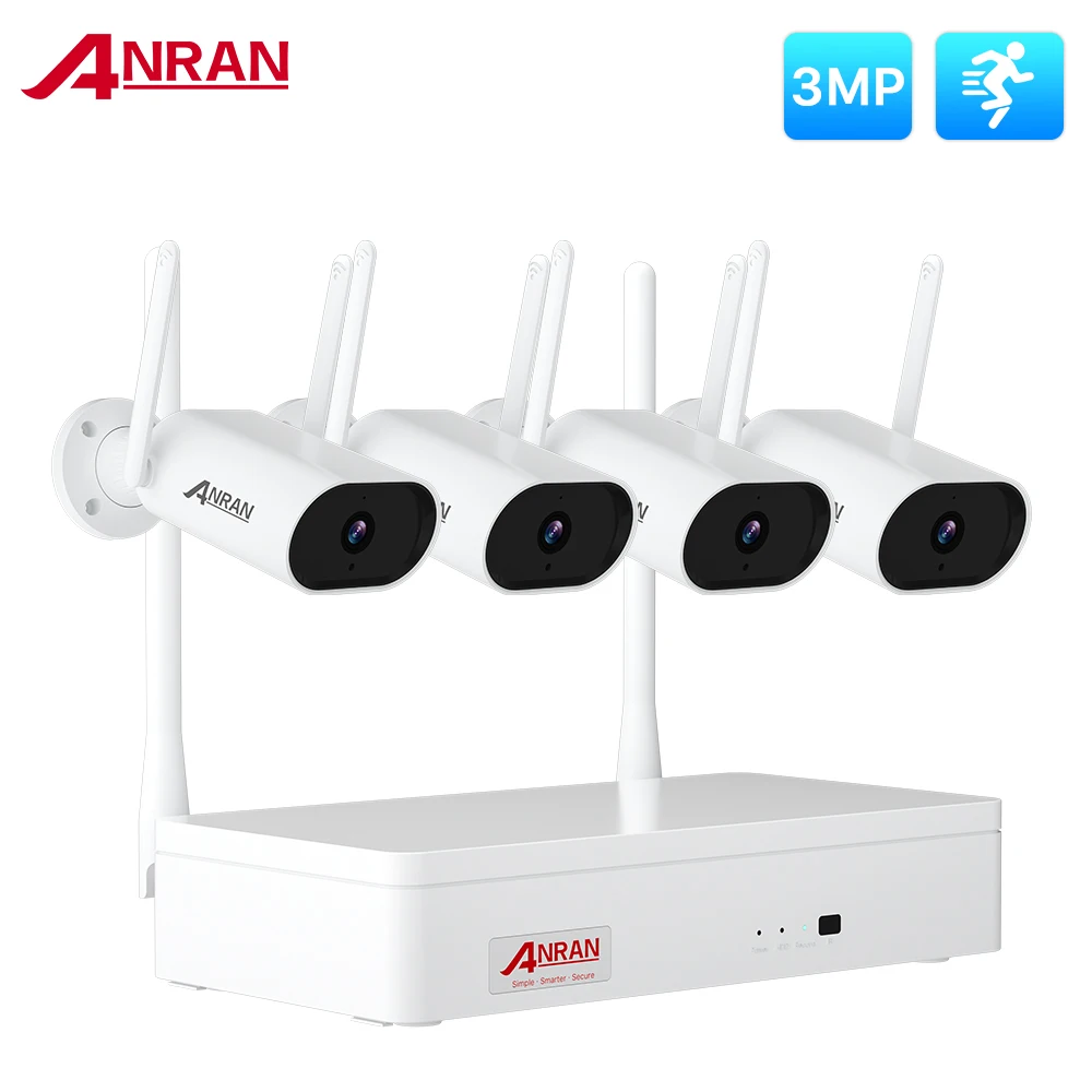 

ANRAN 3MP 8CH NVR IP Camera Surveillance Security Protection Cctv Video Kit Wireless IR Night Vision Outdoor Wifi System HD Sets
