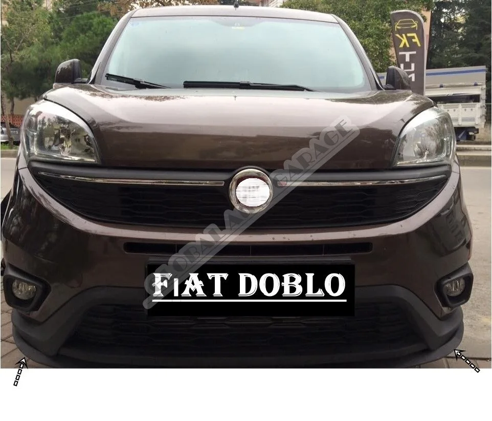 

For Fiat Doblo CUPRA R FRONT SPOILER BUMPER LIP 2010-2020 Years Euro Spoiler Lip Universal 3 PCS Body Kit Auto Car Accessory