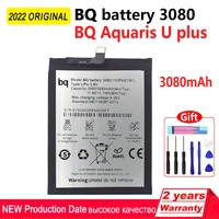100 genuine batteria new original 3080mah phone battery for bq aquaris u plus lite bateria batteries with free tools