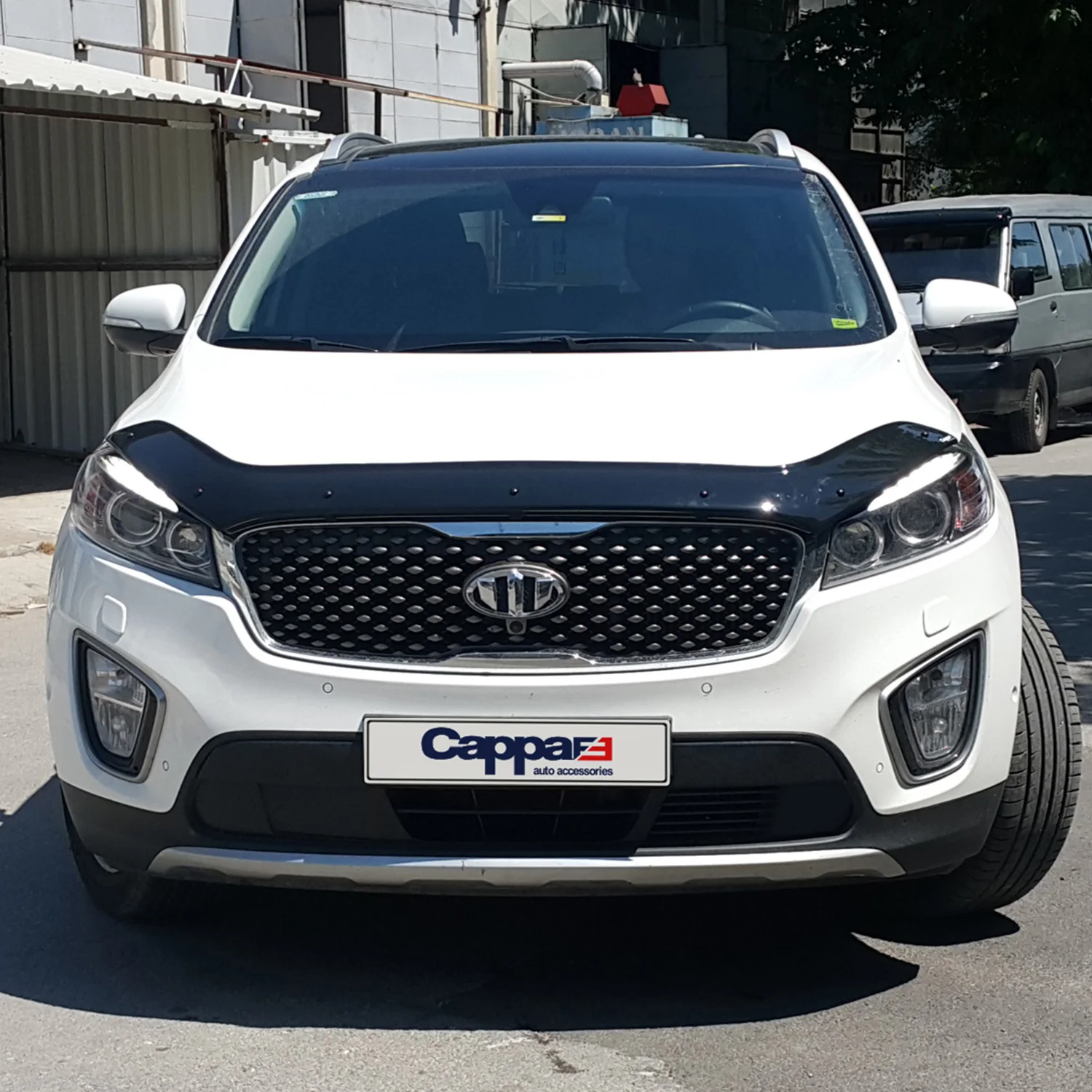 

Передний защитный спойлер для капота Kia Sorento модели 2016-2020 Передняя зеркальная крышка