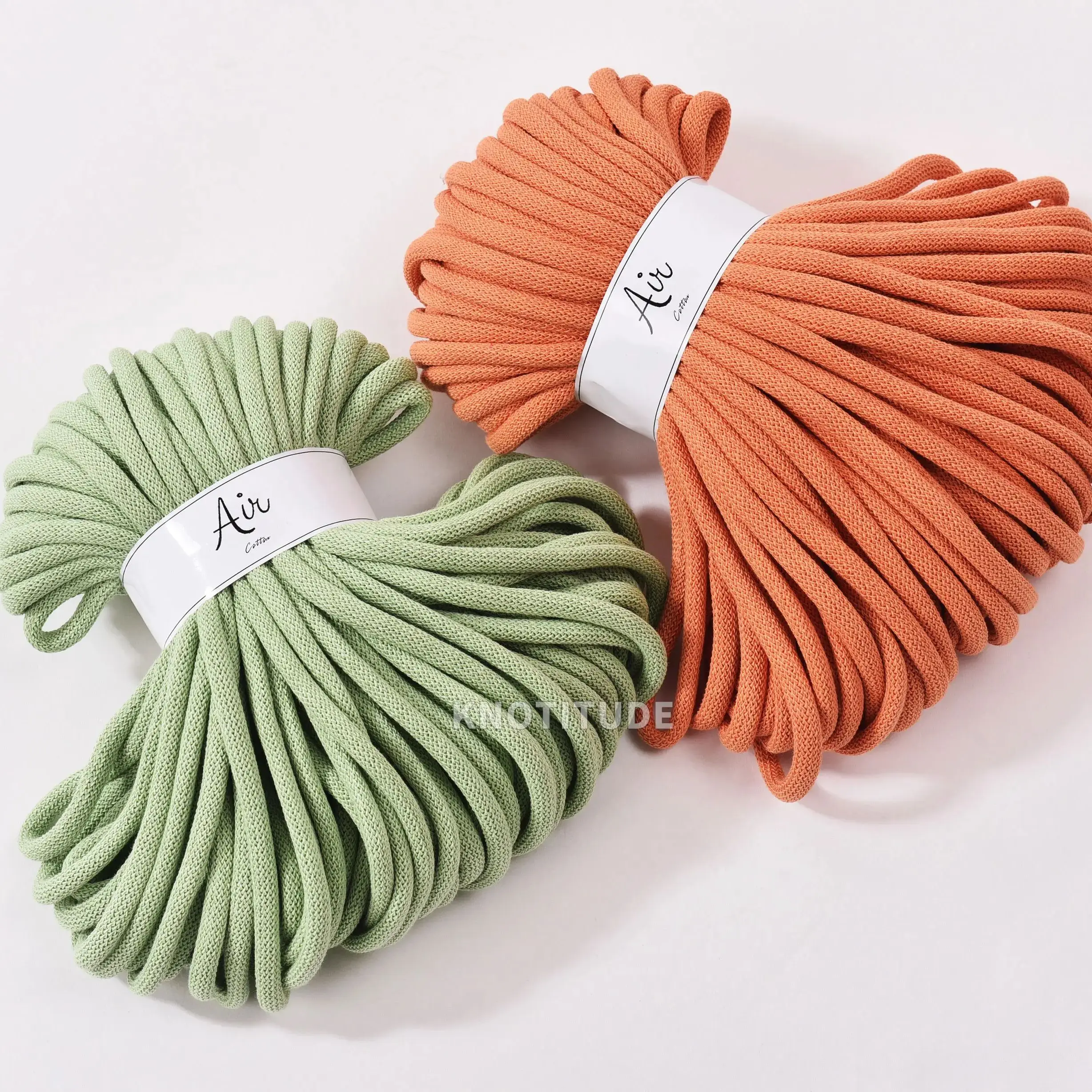 Крупный плетеный шнур 9 мм 50 ярдов из чистого хлопка для макраме плетения