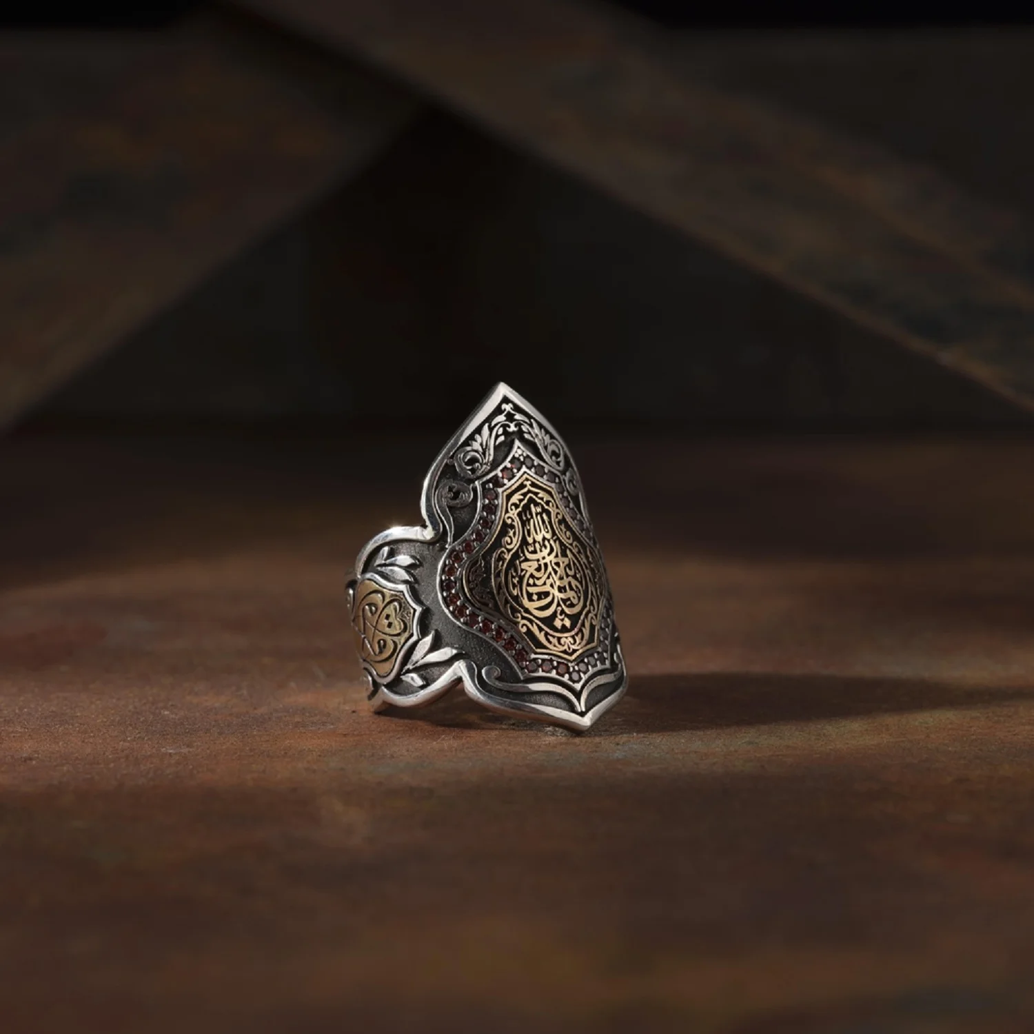 الحمد لله Written Thumb Günş Ring Men's Ring Zihgir Diriliş Ertuğrul Ring Ottoman Silver Gift Ring Adjustable Seljuk Ring