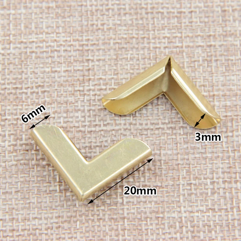 

20pcs 20mm 3-Color Book Scrapbooking Photo Albums Menus Folders Box Bags Metal Corner Protectors Side