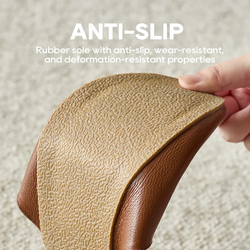 Тапки унисекс из натуральной кожи