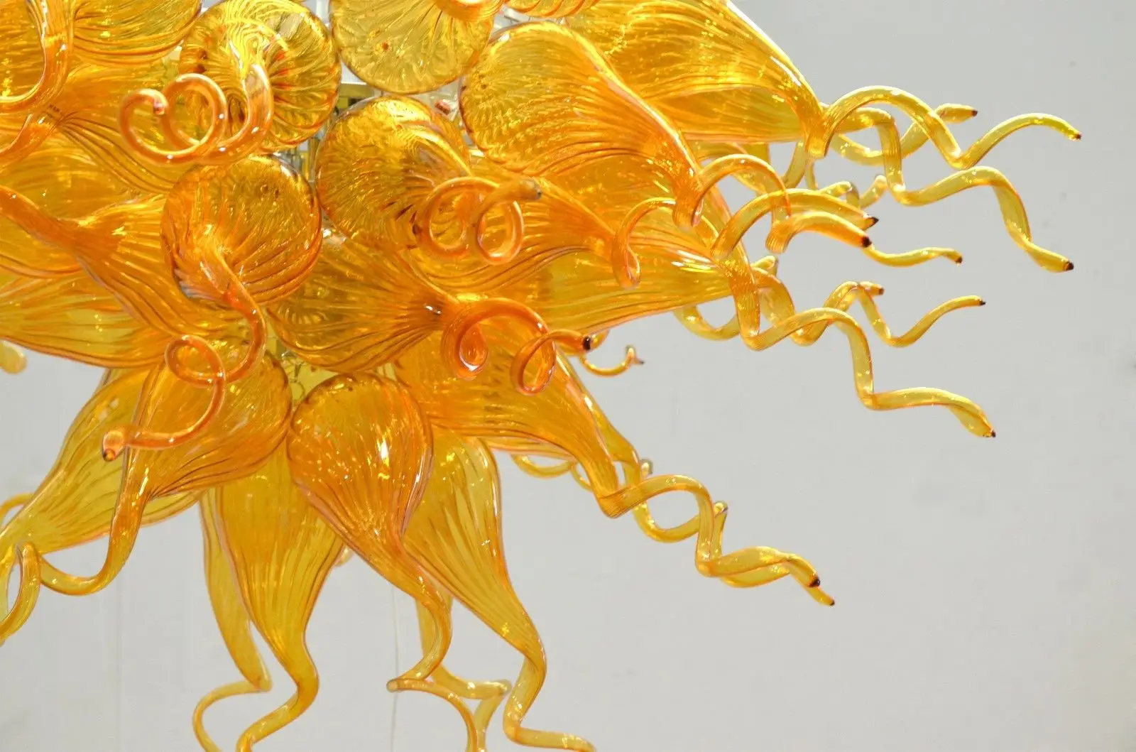 Longree медово-желтая люстра ручной работы из дутого стекла в стиле Chihuly подвеска