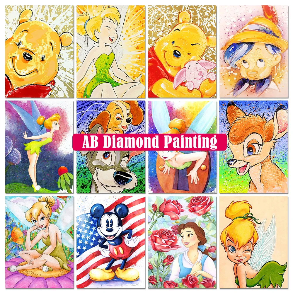 

Алмазная живопись Disney AB, мультяшный рисунок, Винни-Пух, Сказочная бабочка, фея, Круглая Мозаика, вышивка, украшение «сделай сам» для детской ...