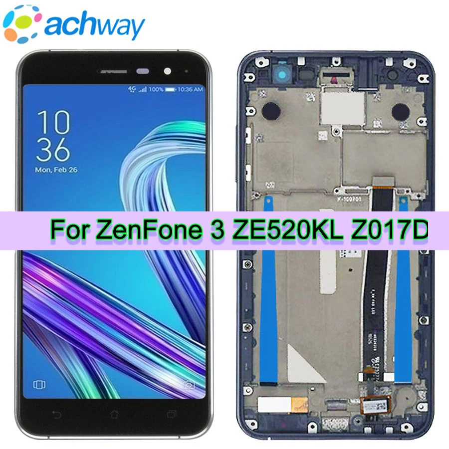 

ЖК-дисплей 5,2 дюйма для как Zenfone 3 ZE520KL, Z017DA, Z017DB, Z017D с рамкой для ZE520KL LCD