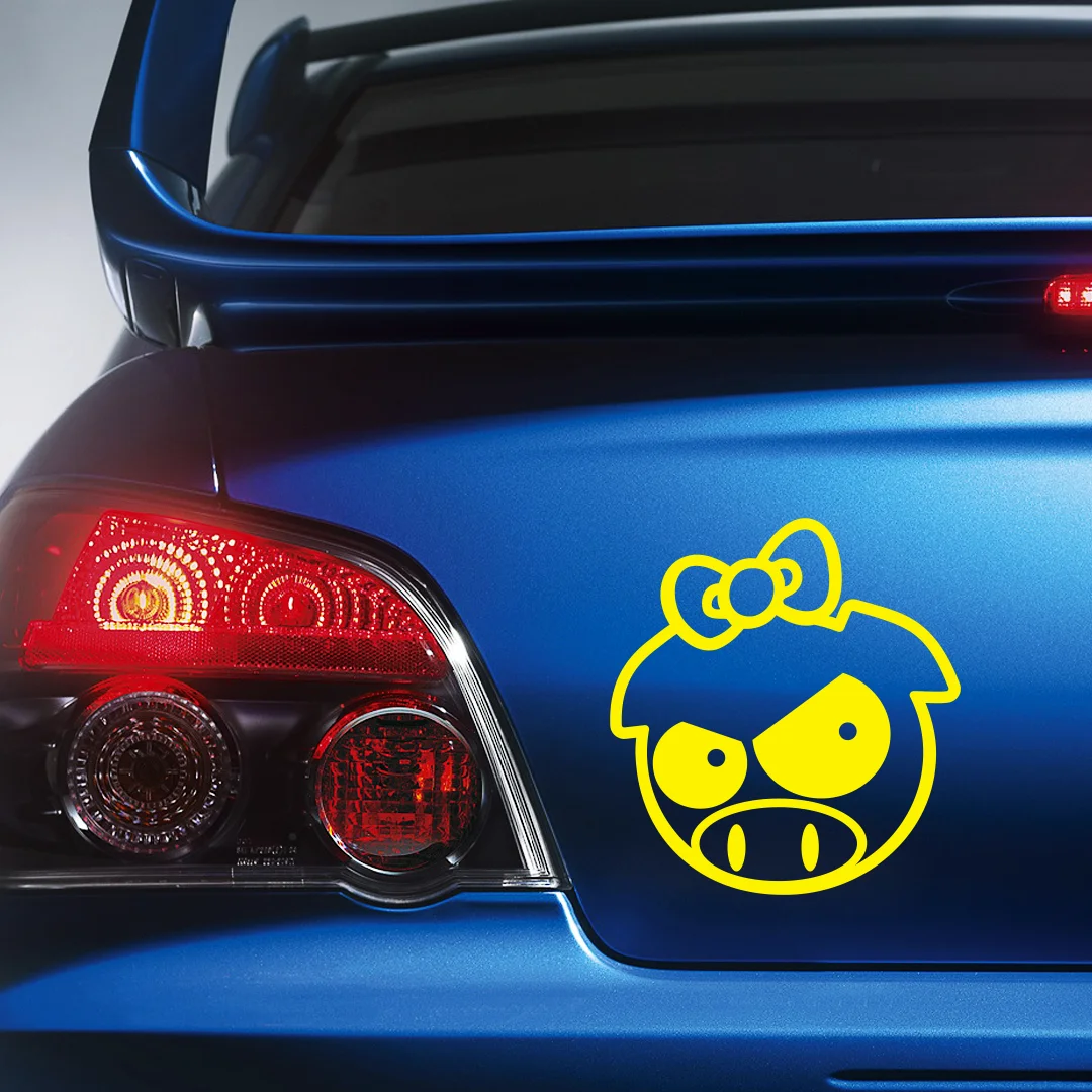 Субару свинка с бантом - автонаклейка для автомобиля, виниловая настройка субару, аксессуары с бесплатной доставкой для девушек.