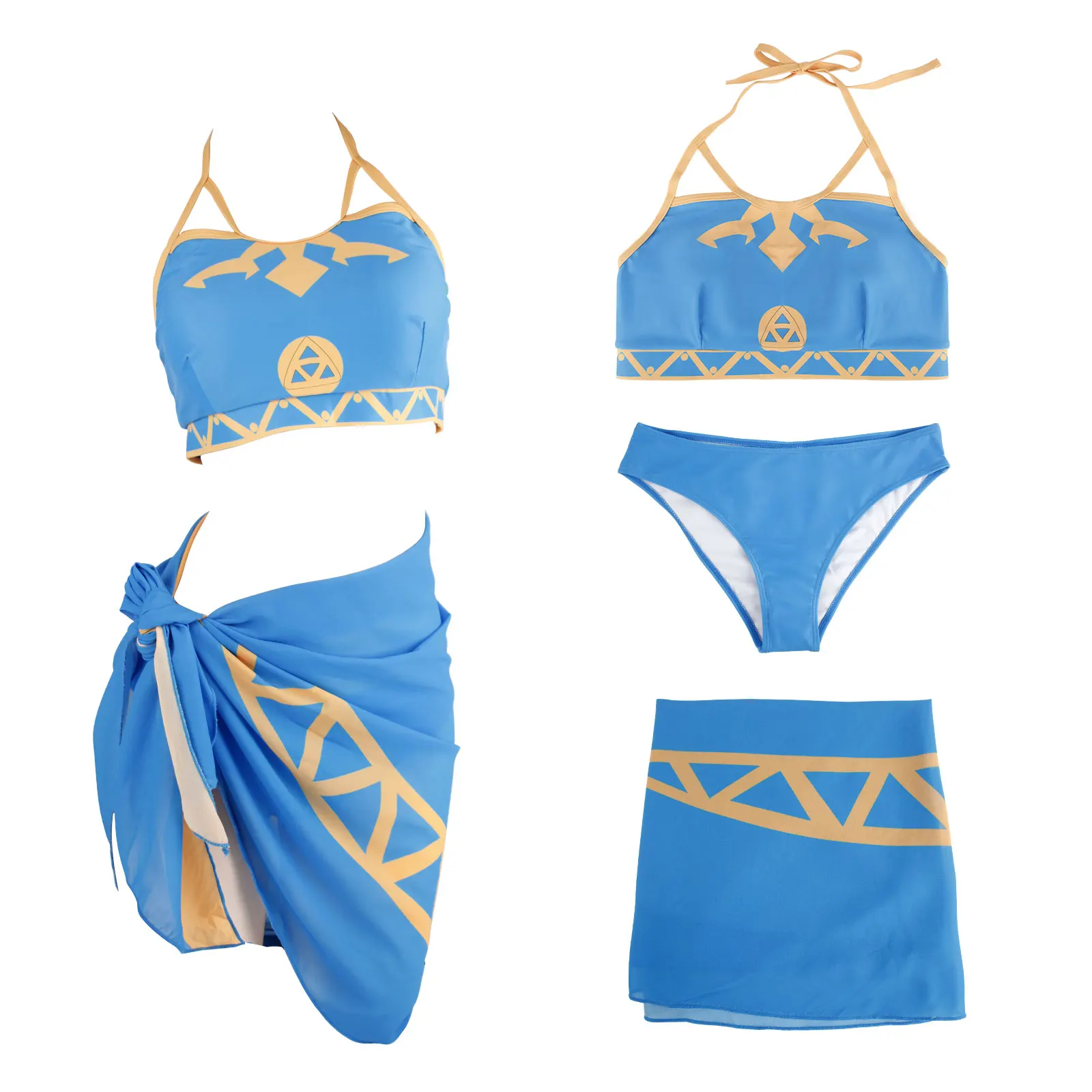 

Women Zelda Princess Cover up Bikini Swimsuit Breath Wild Anime Cosplay Wholesale Dropshipping
