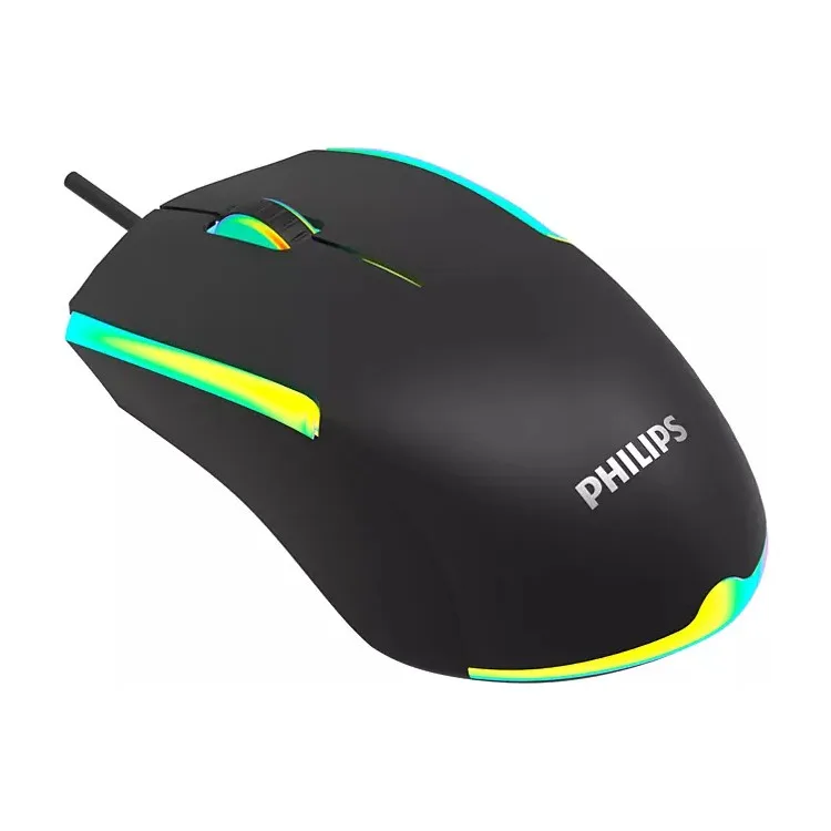 Philips G314 1200 Точек на дюйм 6000 кадров в секунду RGB Проводная игровая мышь со светодиодной подсветкой