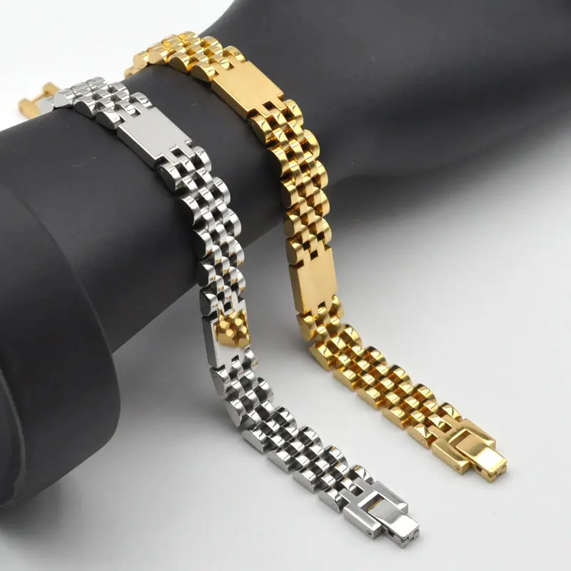 

Punk Style Crown Chain Bracelet Trendy Titanium Steel Energy Bangles Rock Stainless Steel Biker Jewelry for Men Women Party Gift
