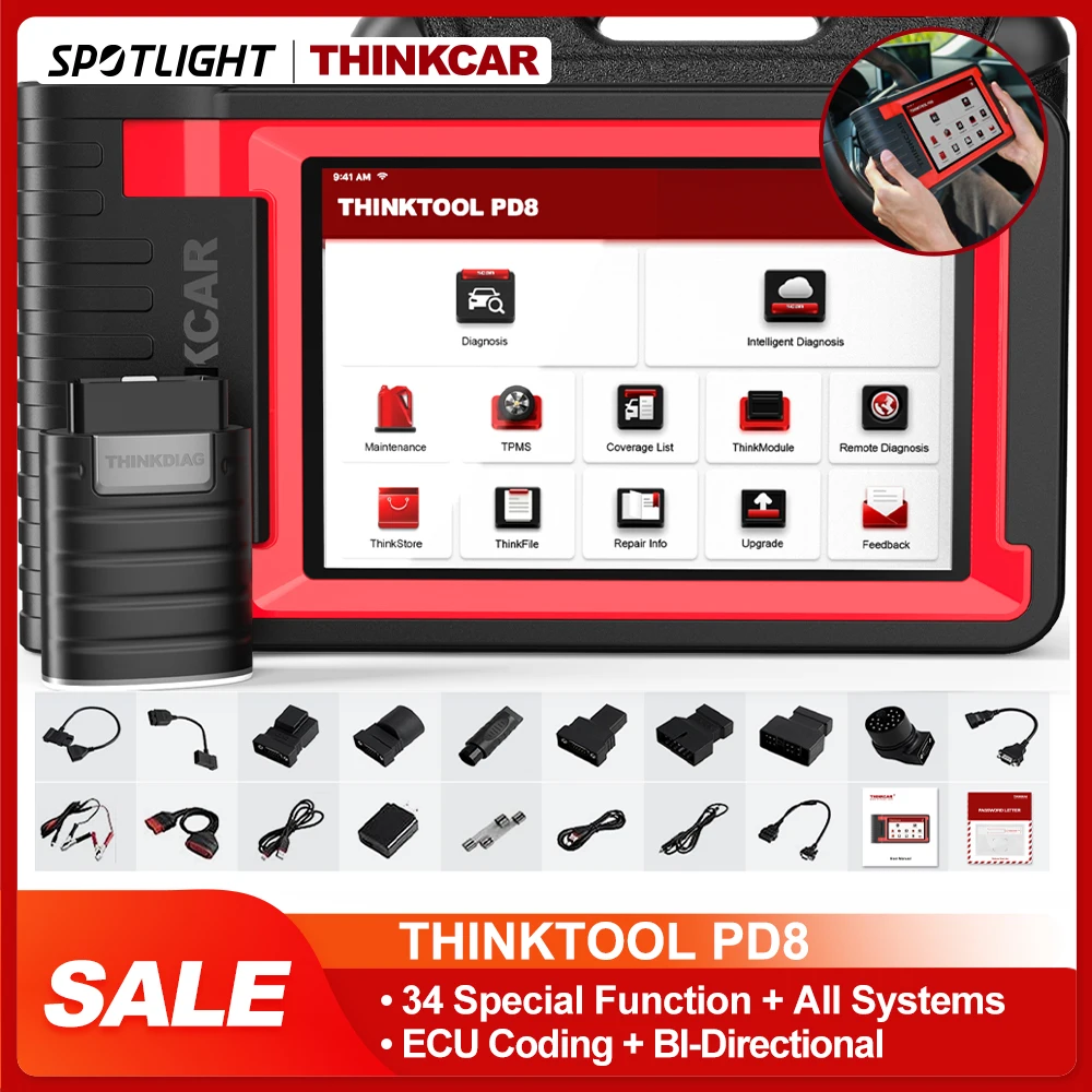 

THINKCAR ThinkTool PD8 OBD2 Scanner 34 Reset Full System Diagnost Tools ECU Coding 32GB Obd2 Scan Tool Car Diagnostic Scanner