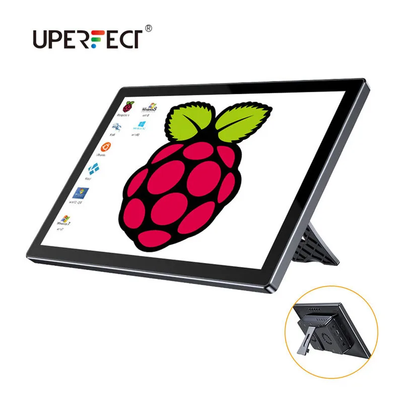 

UPERFECT Raspberry Pi 2 3 4 Touchscreen Monitor 1360*768 10.1 Inch USB C HDMI Screen Display with VESA Mini PC Gaming For Ras 4