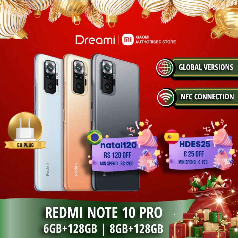 Глобальная версия Xiaomi Redmi Note 10 Pro LTE (NFC) -новый и герметичный | Snapdragon 732G Смартфон -