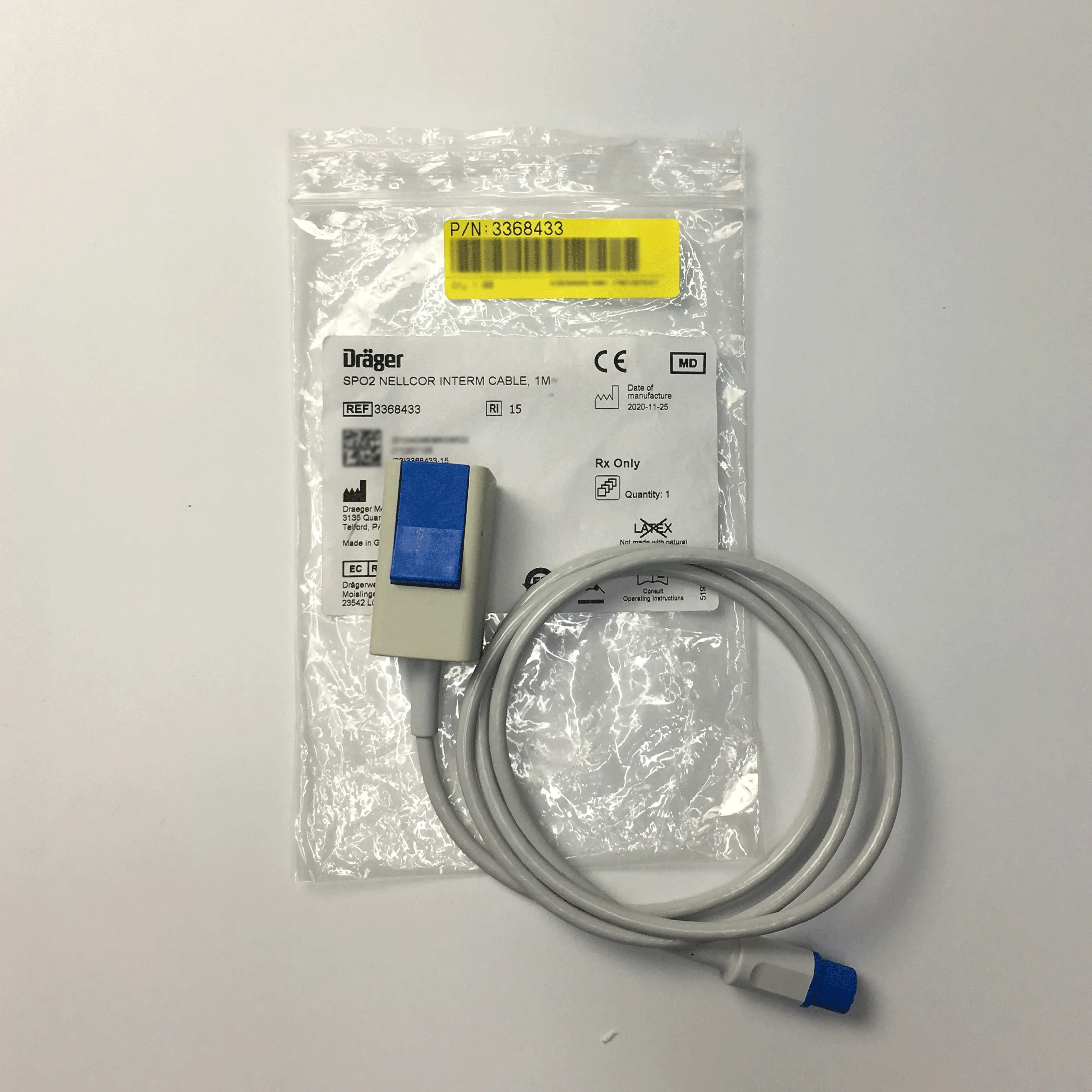 

3368433: Drager SPO2 Nellcor Interm Cable, 1m new original