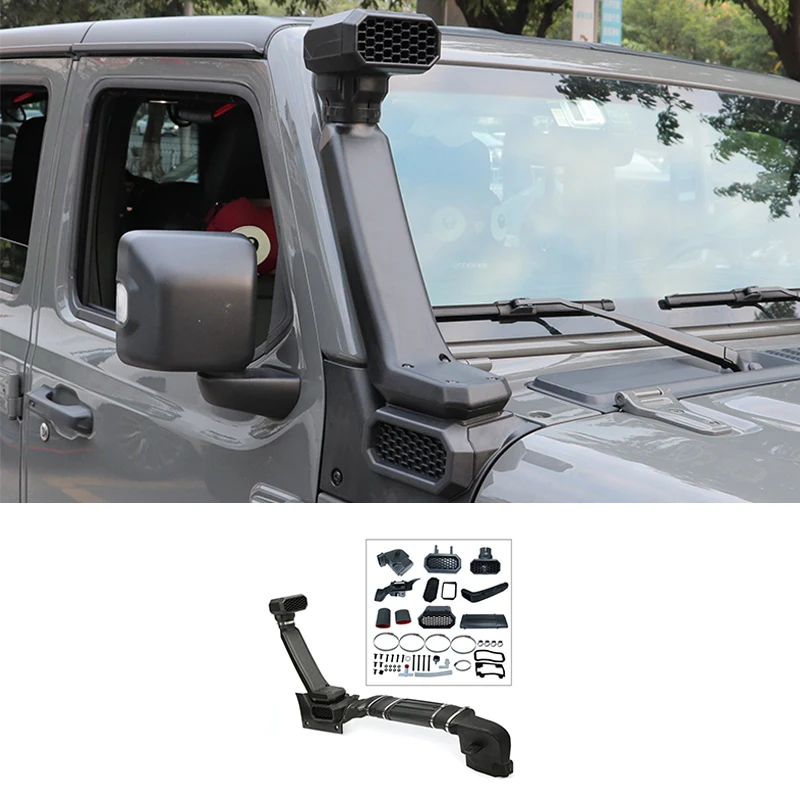 

Snorkel Kit For Jeep Wrangler JL JT Pick Up 2018-2023 ABS Black High Low System Complete Air Intake
