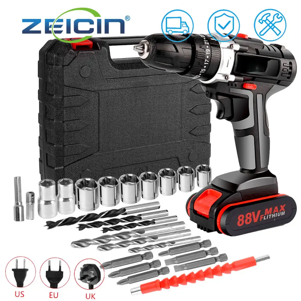 

Электрический беспроводной кабель ZEICIN Store, сверлильные электроинструменты с литиевой батареей высокой емкости