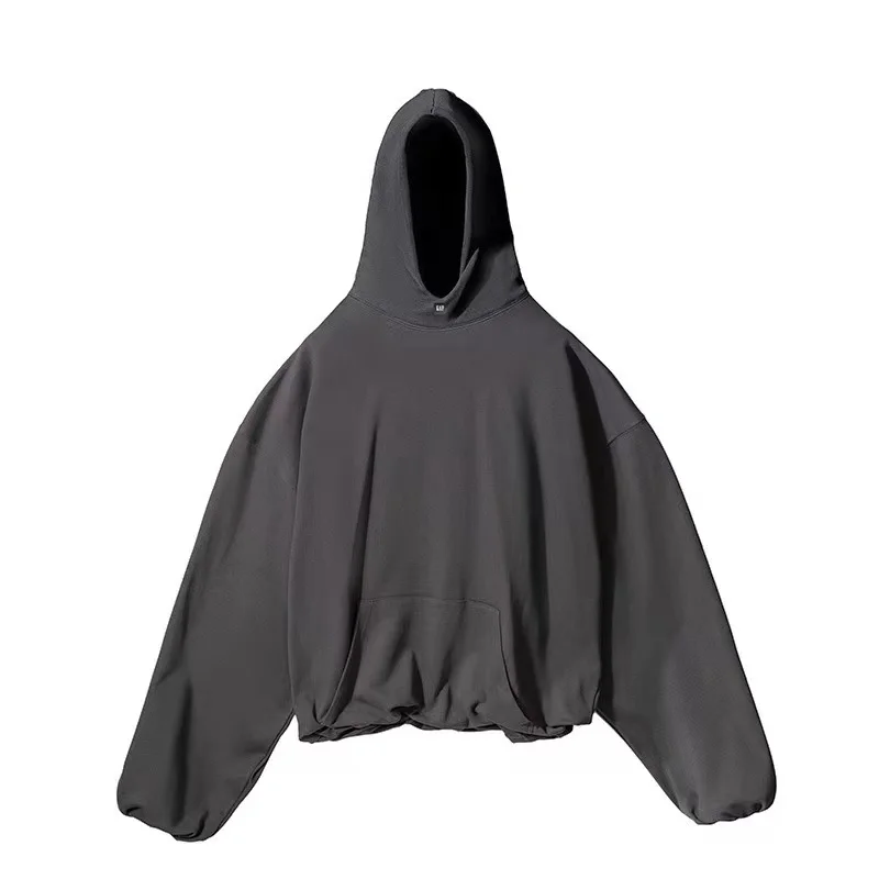 High-quality solid color Kanye West joint sweater for men and women with the same loose hooded pullover oversiez street style