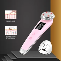 ultrasound led facial neck massager massage spa with lights face lift device at home