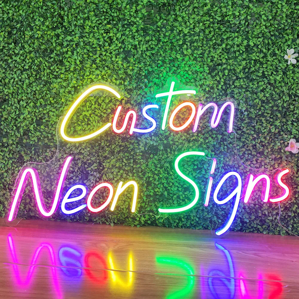 Custom Neon Sign For Wedding Decoration Personalised Logo Design Neon Tubes 12V Waterproof Led Light Sign Kawaii Room Decor