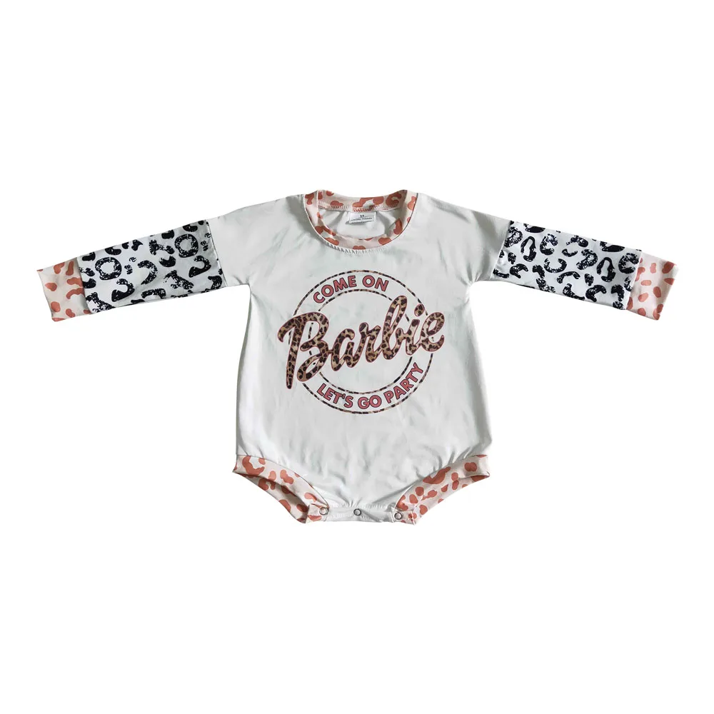 

2022 New Born Baby Clothes Black Leopard Long Sleeves Baby Romper Children Clothing